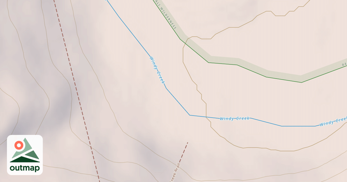 Map of Windy Creek Subsistence Ohv Trail