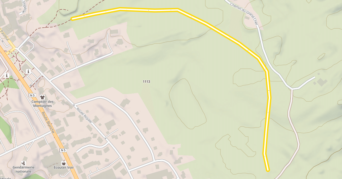 Map preview of Tracé uniquement pour course Transjurassienne