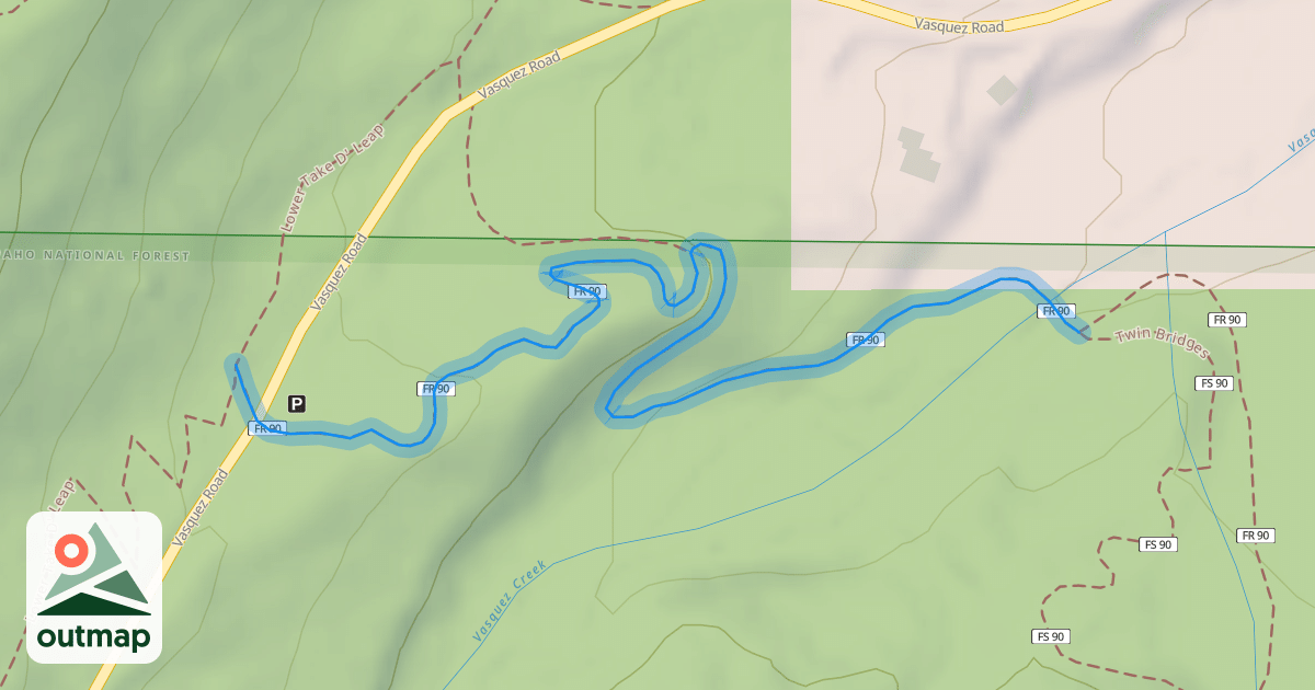 Map of Twin Bridges Trail