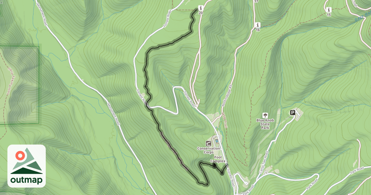 Map of Crist Ridge Trail - MTB Trail