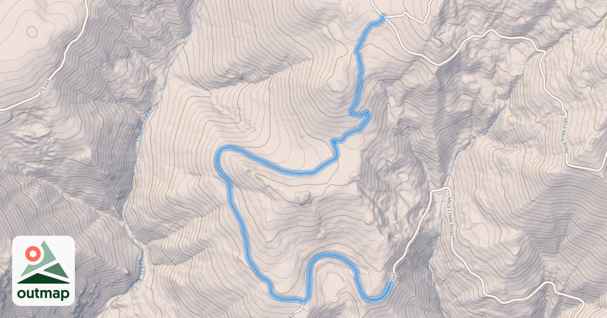Map of Mica Creek Road