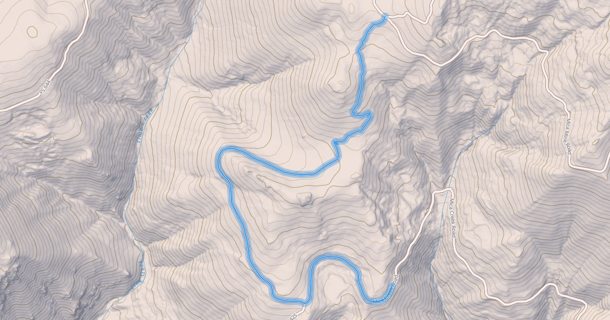 Map preview of Mica Creek Road