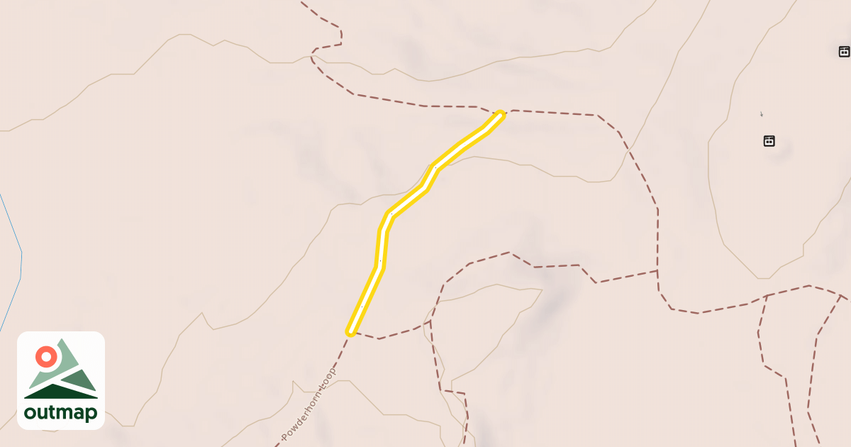 Map of Powderhorn Peaks Loop Downhill