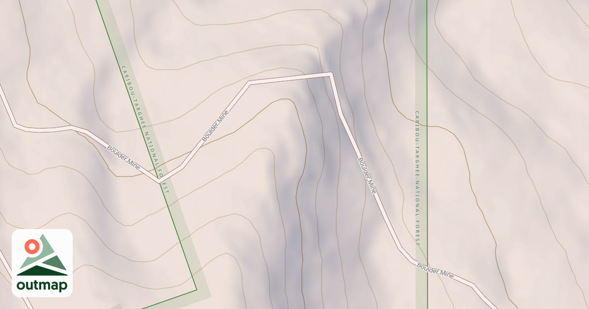Map of BOULDER MINE