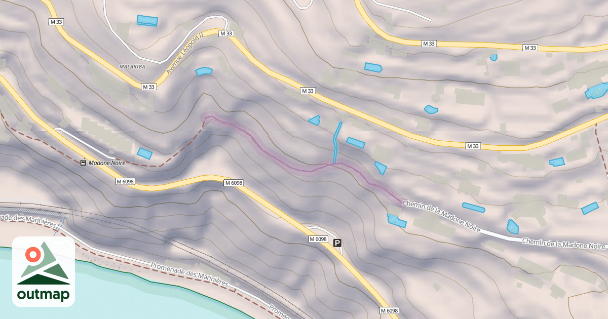 Map of Chemin de la Madone Noire