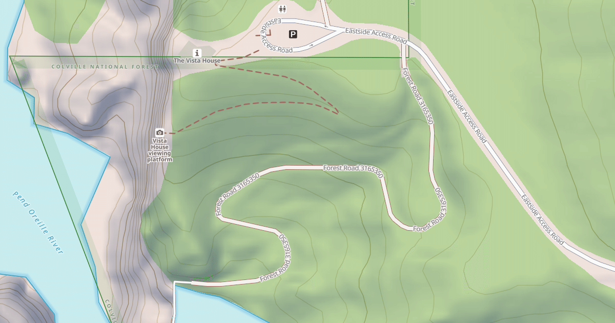 Map preview of USFS Motor Vehicle Use Map Roads {2AC6ED6E-C775-4265-90C1-790F39DB97FC}