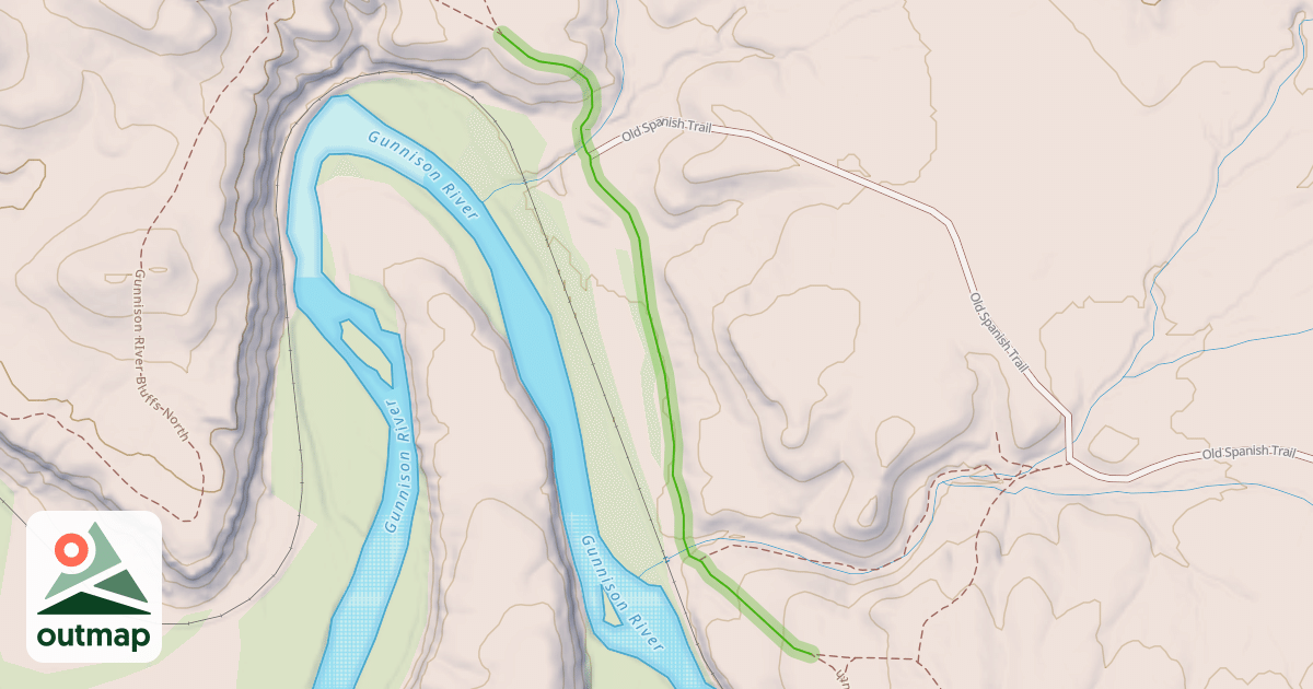 Map of Old Spanish and Gunnison River Bluffs Trail