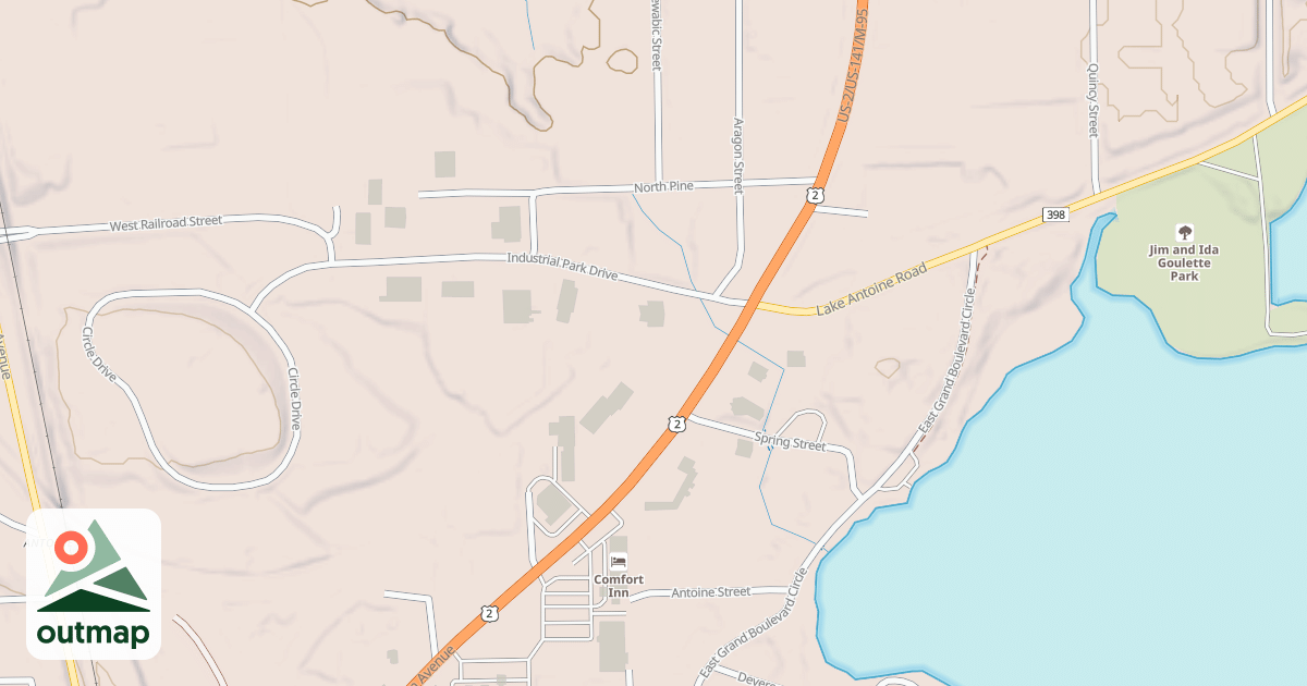 Map of Iron Mountain To Norway State Trail