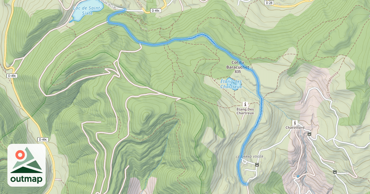 Map of Route du Grand Vivier