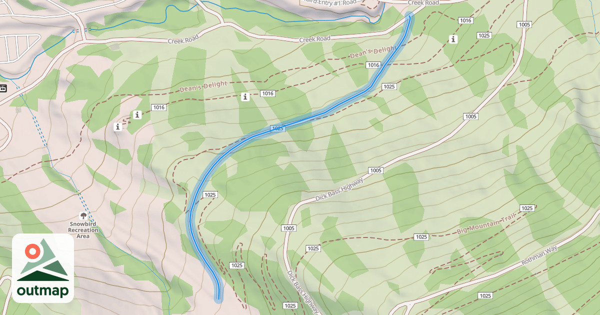 Map of Miner's Road