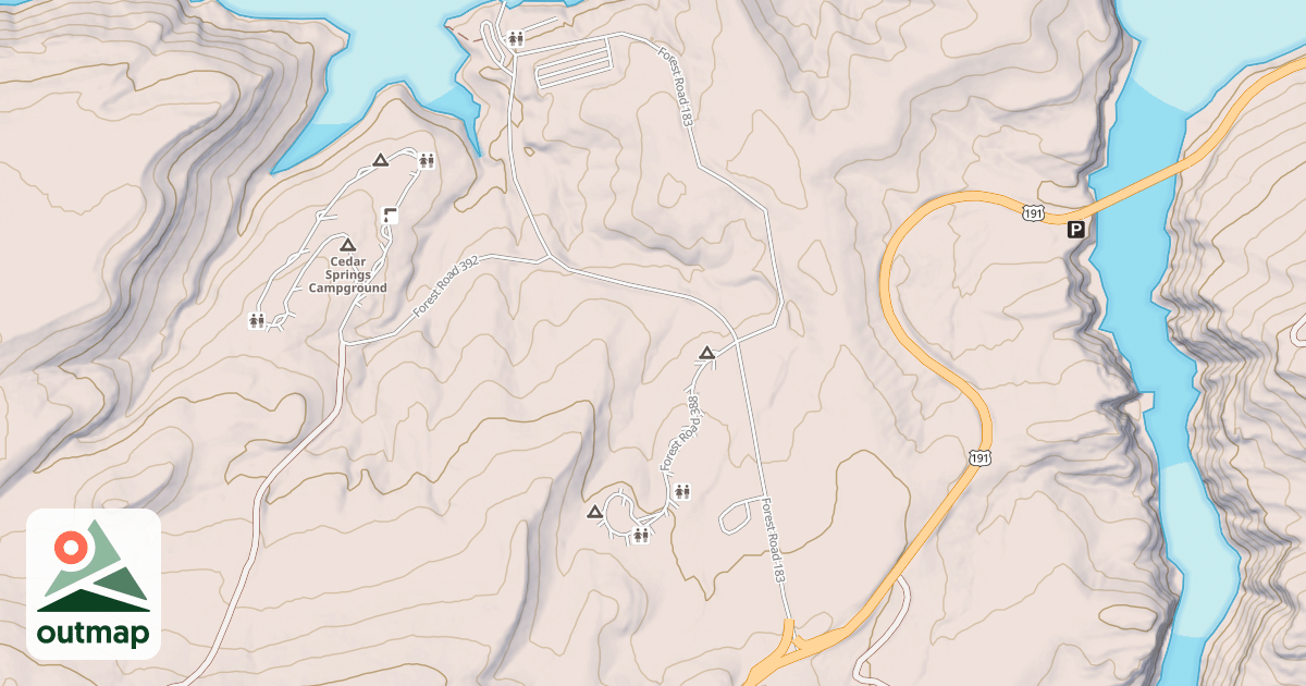 Map of CEDAR SPRINGS ACCESS