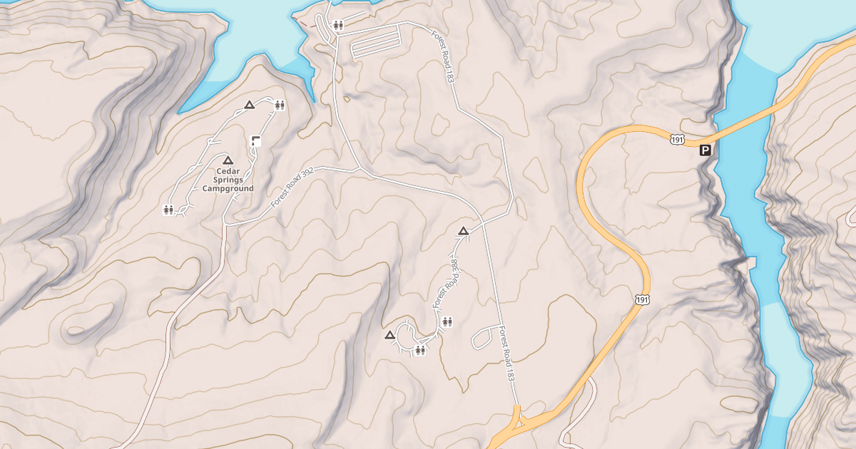 Map preview of CEDAR SPRINGS ACCESS