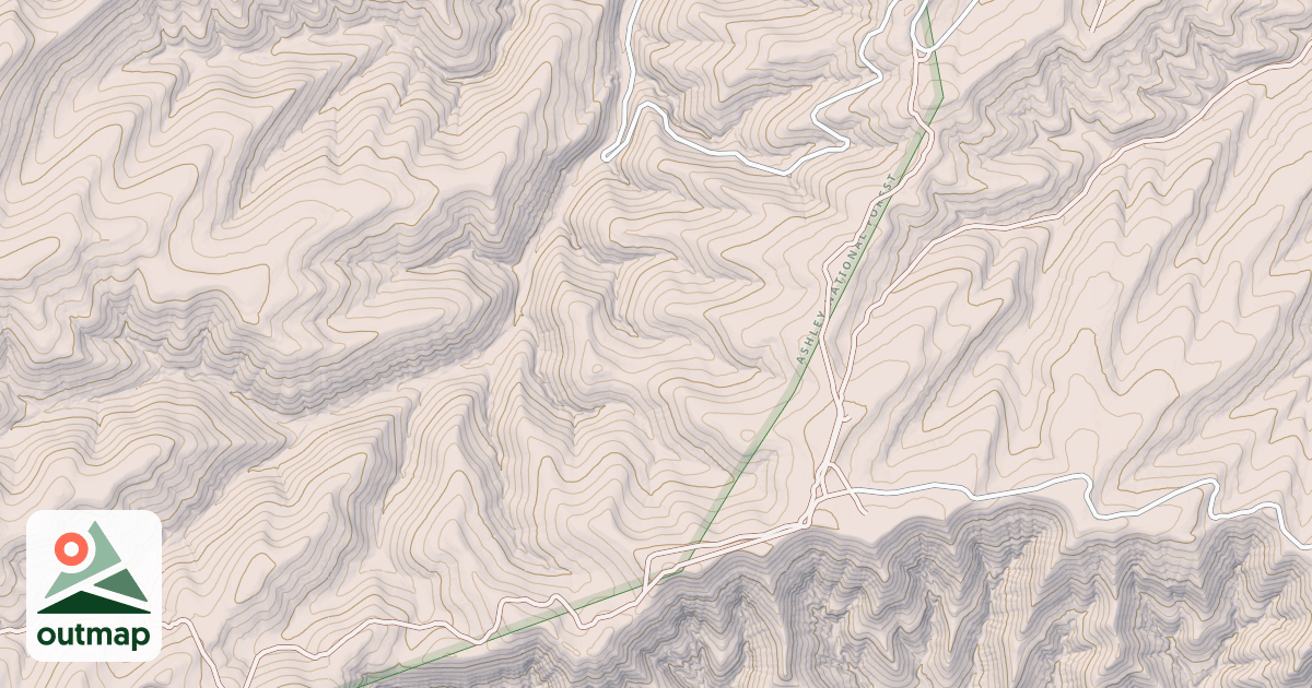 Map of BAD LAND CLIFF ROAD