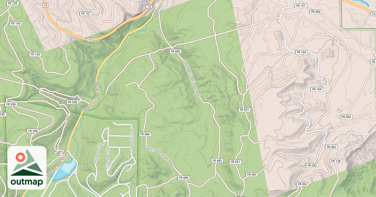 Map of BILLINGSLY CREEK DRAW