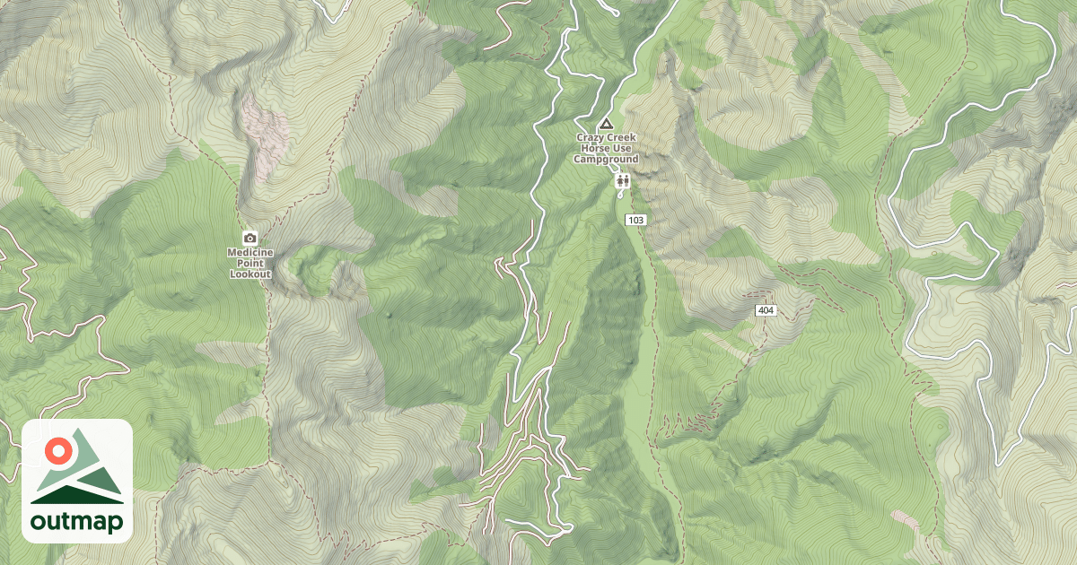 Map of (FDR) CRAZY CREEK