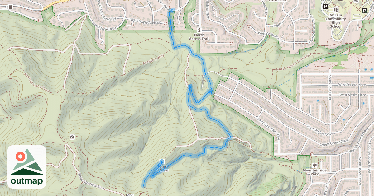 Map of North Access Trail