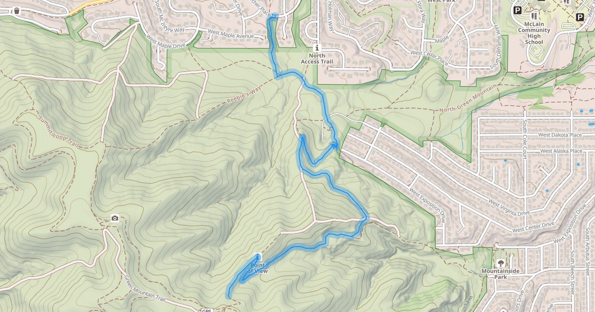 Map preview of North Access Trail