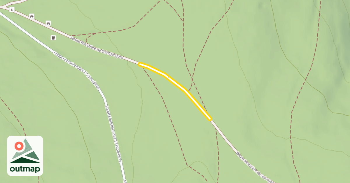 Map of Route forestière de Saint-Jacques