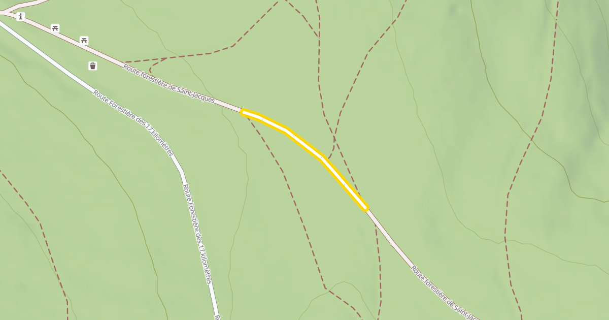 Map preview of Route forestière de Saint-Jacques