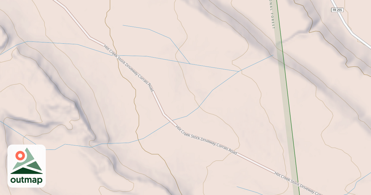Map of HOT CR STOCK DRIVEWAY CORRALS
