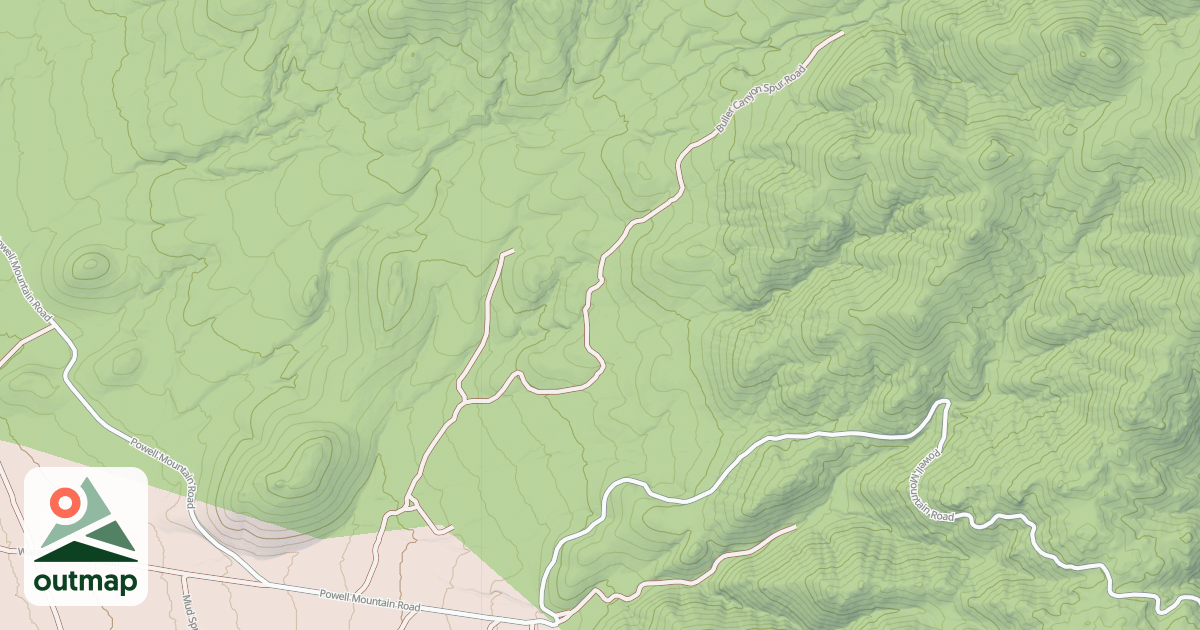 Map of BULLER CANYON SPUR ROAD