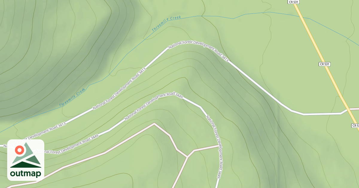 Map of 3-Mile Creek Tie