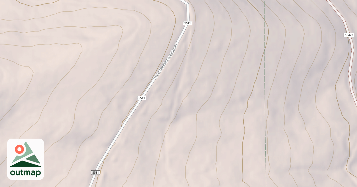 Map of FALLON SPUR