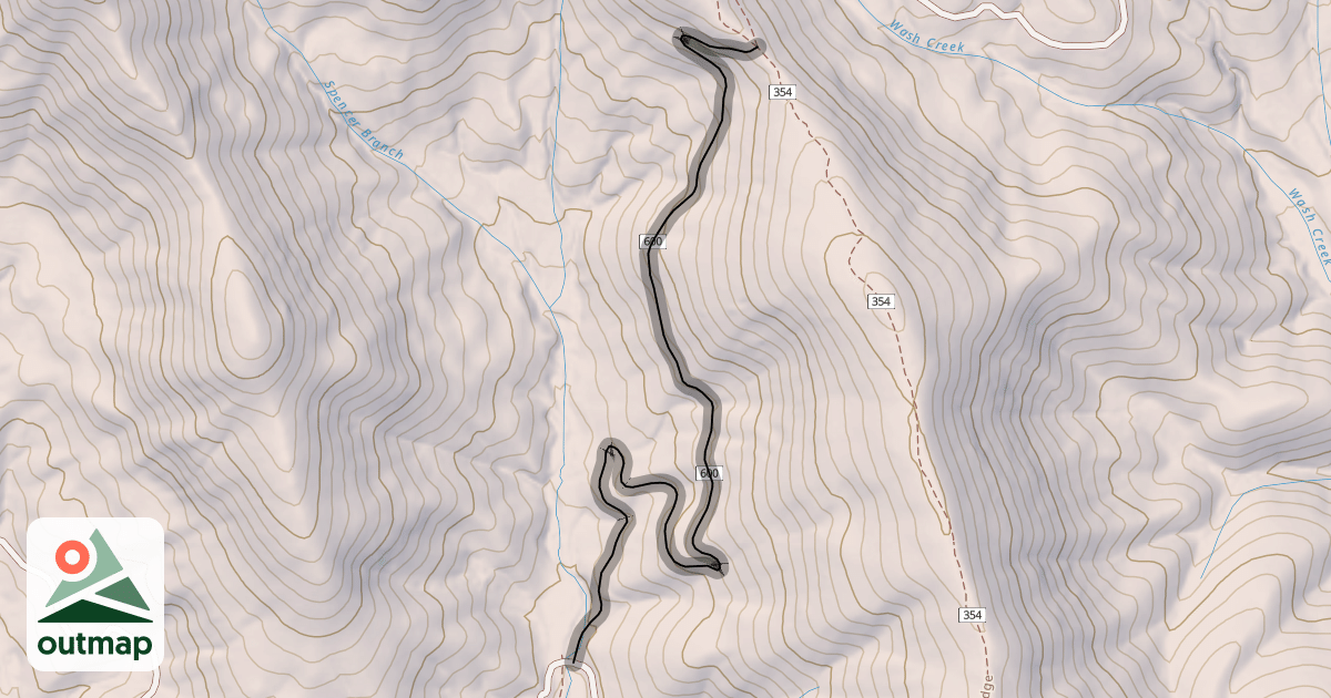 Map of Spencer Branch Upper