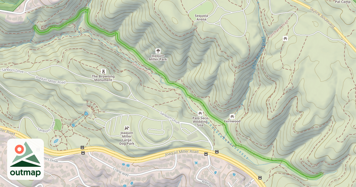 Map of Sunset Trail
