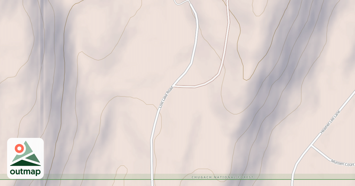 Map of LOST LAKE ROAD