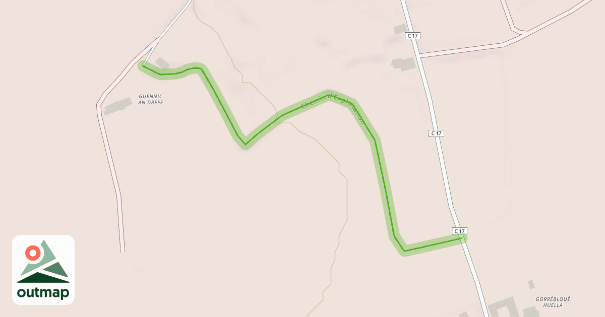 Map of Chemin d'Exploitation