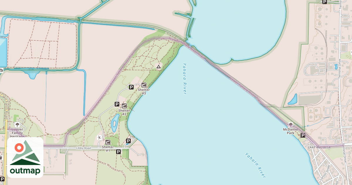 Map of Lower Yahara River Trail