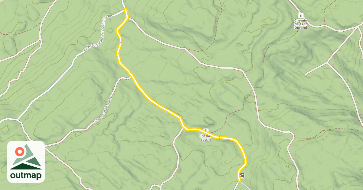 Map of Route Forestière du Catin