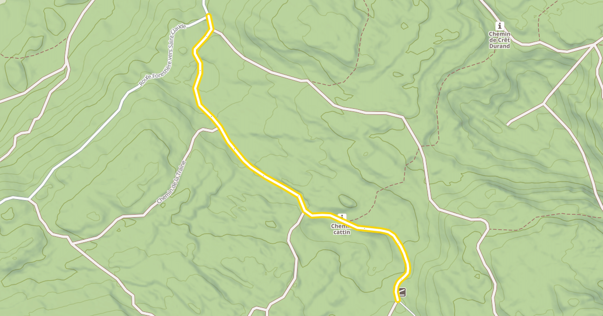 Map preview of Route Forestière du Catin