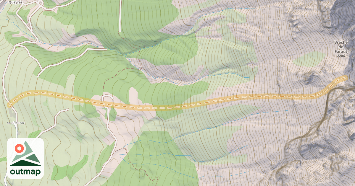 Map of Brèche de Faraut — Chastre