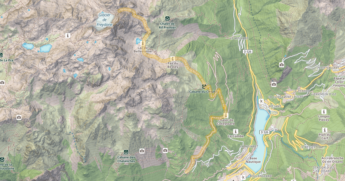 Map preview of Col de la Balmette — Allemond-La-Traverse
