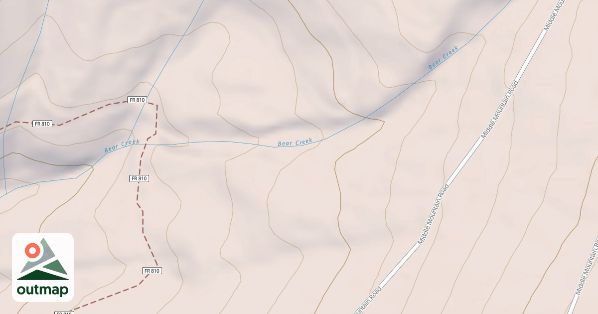 Map of Bear Creek Spur