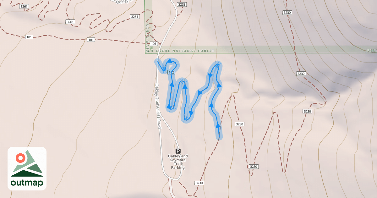 Map of Upper Rodeo Trail