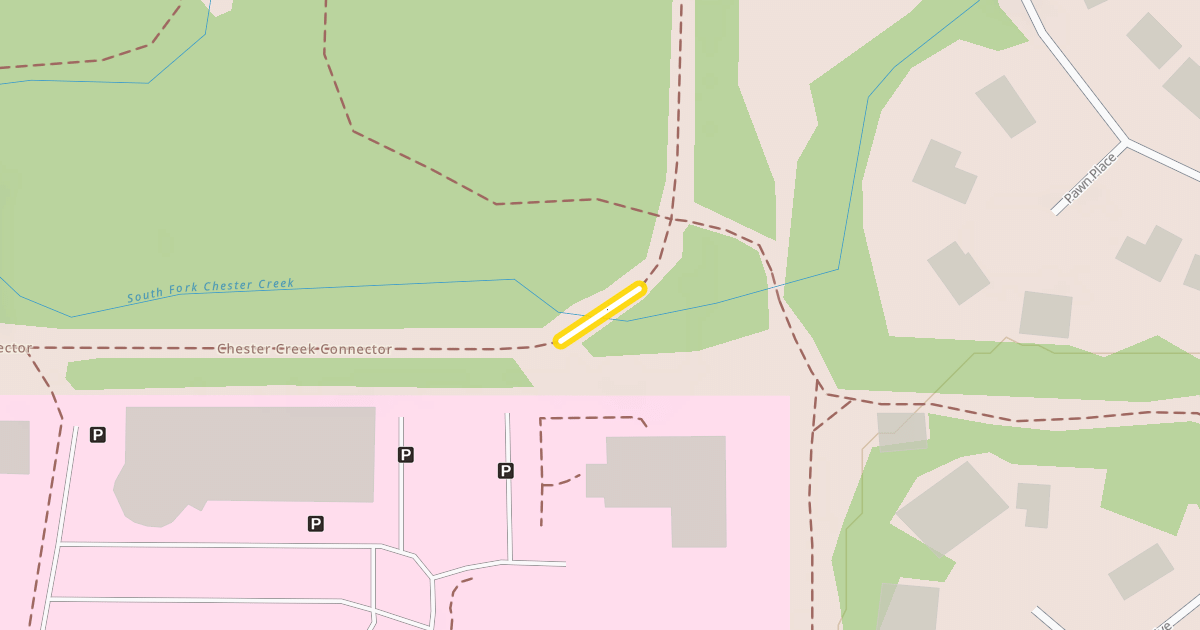 Map preview of Chester Creek Connector