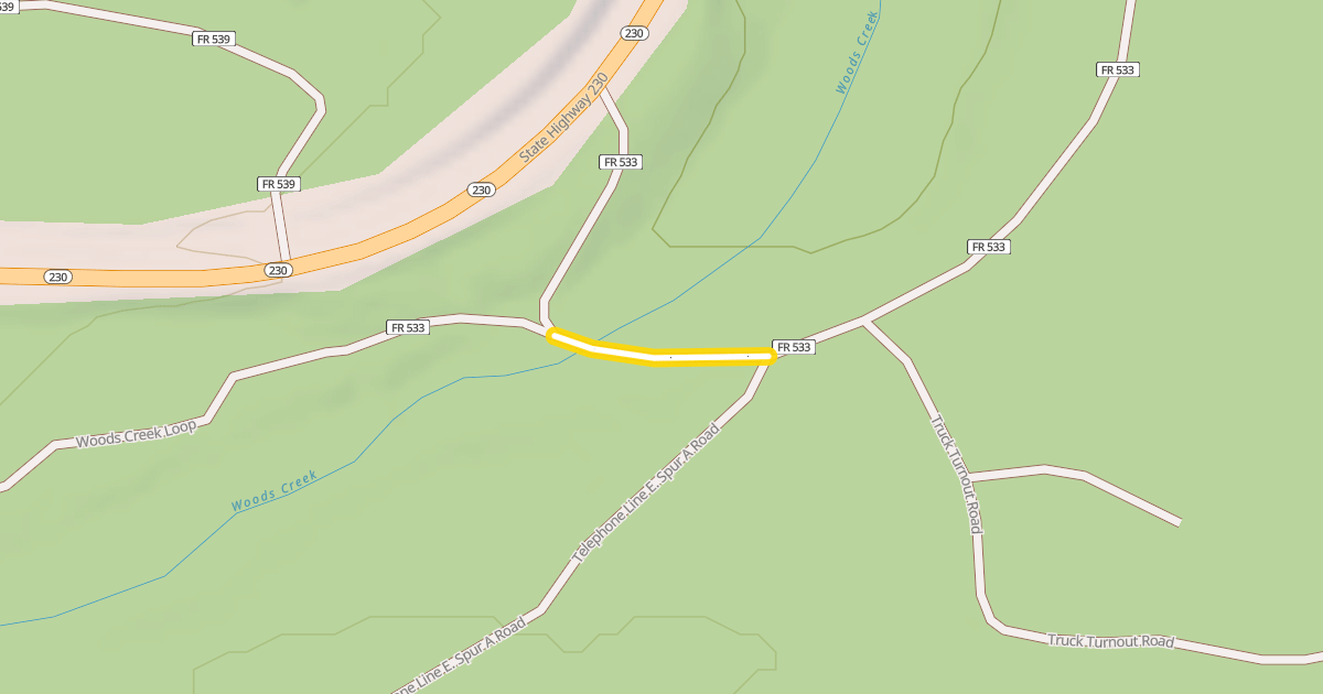 Map preview of Telephone Line East Road