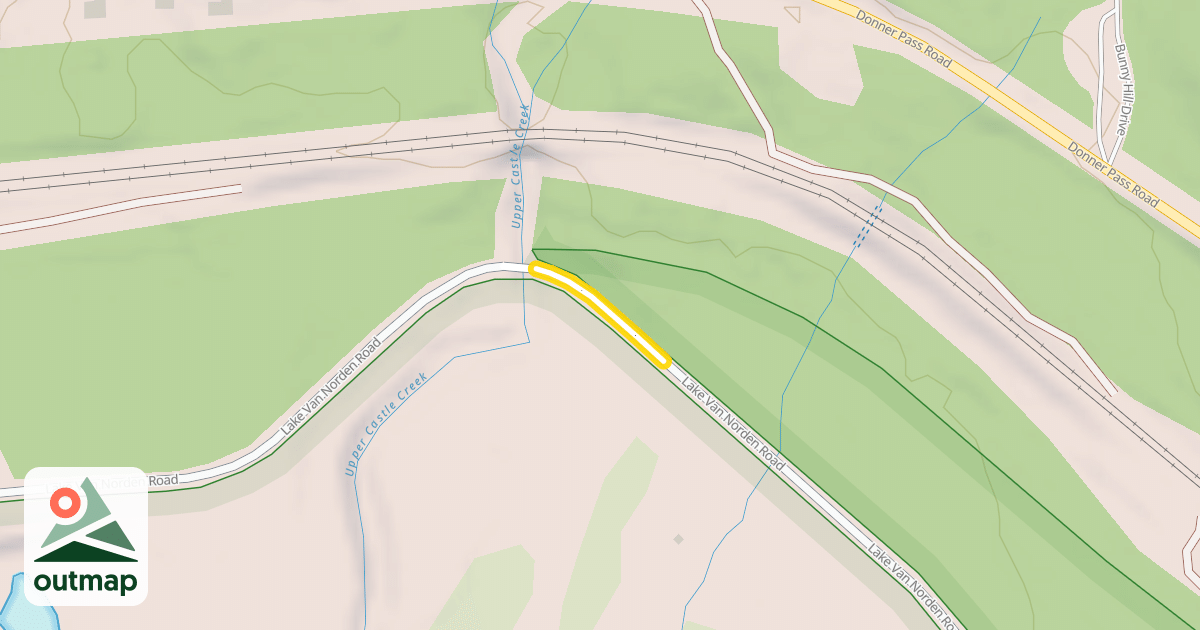 Map of Lake Van Norden Road