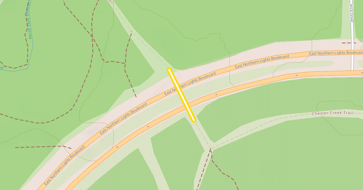 Map preview of Chester Creek Trail