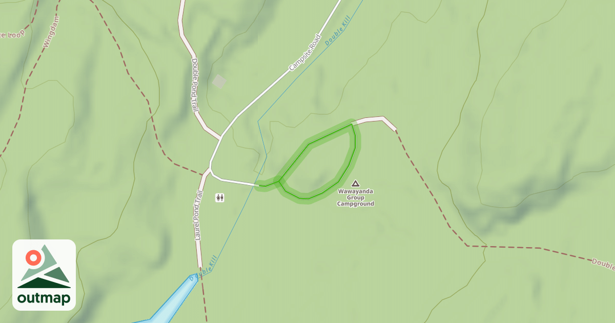 Map of Campsite Road/Double Pond Trail
