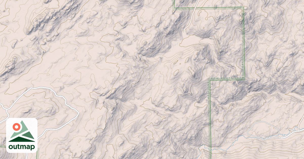 Map of Albany Peak