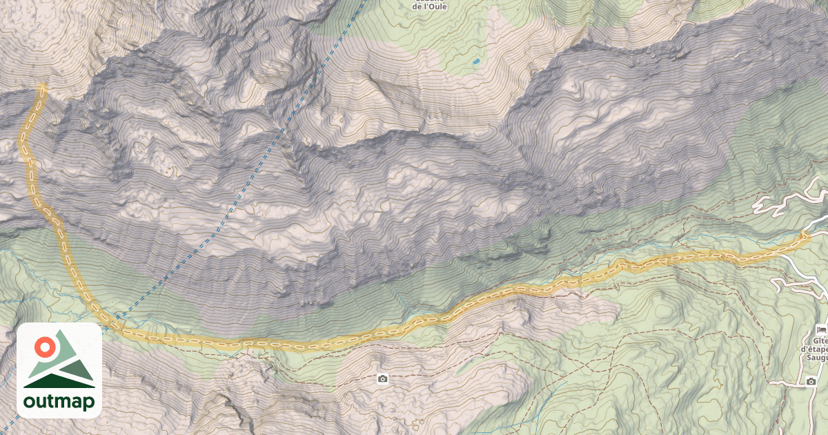 Map of Col de l'Oule — Pont de Saugué