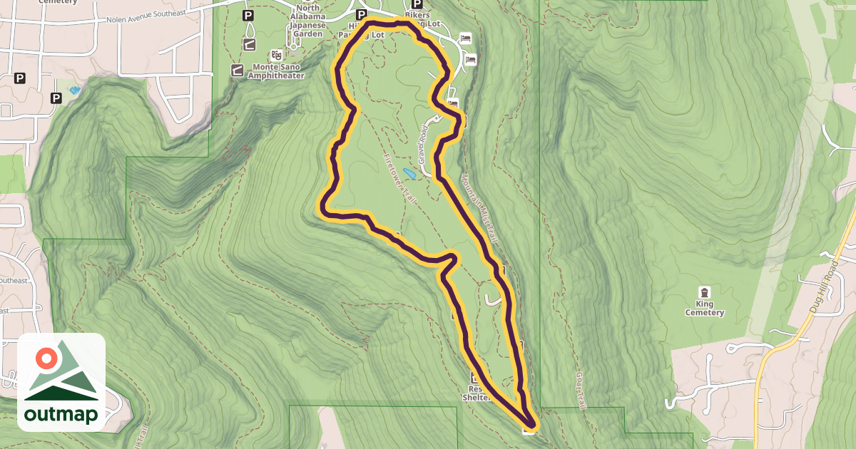 Map of South Plateau Loop