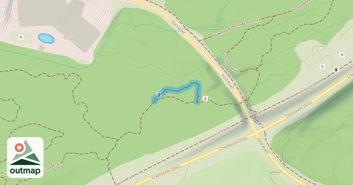 Map of Old Trolley Platform Spur