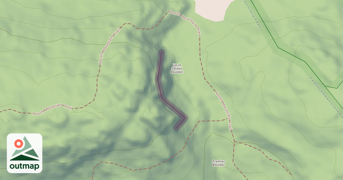 Map of Devil's Den Cliff