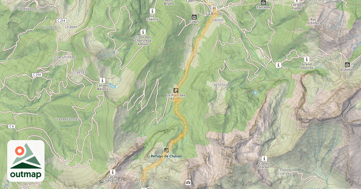 Map of Col de Chavan — La Chèvrerie