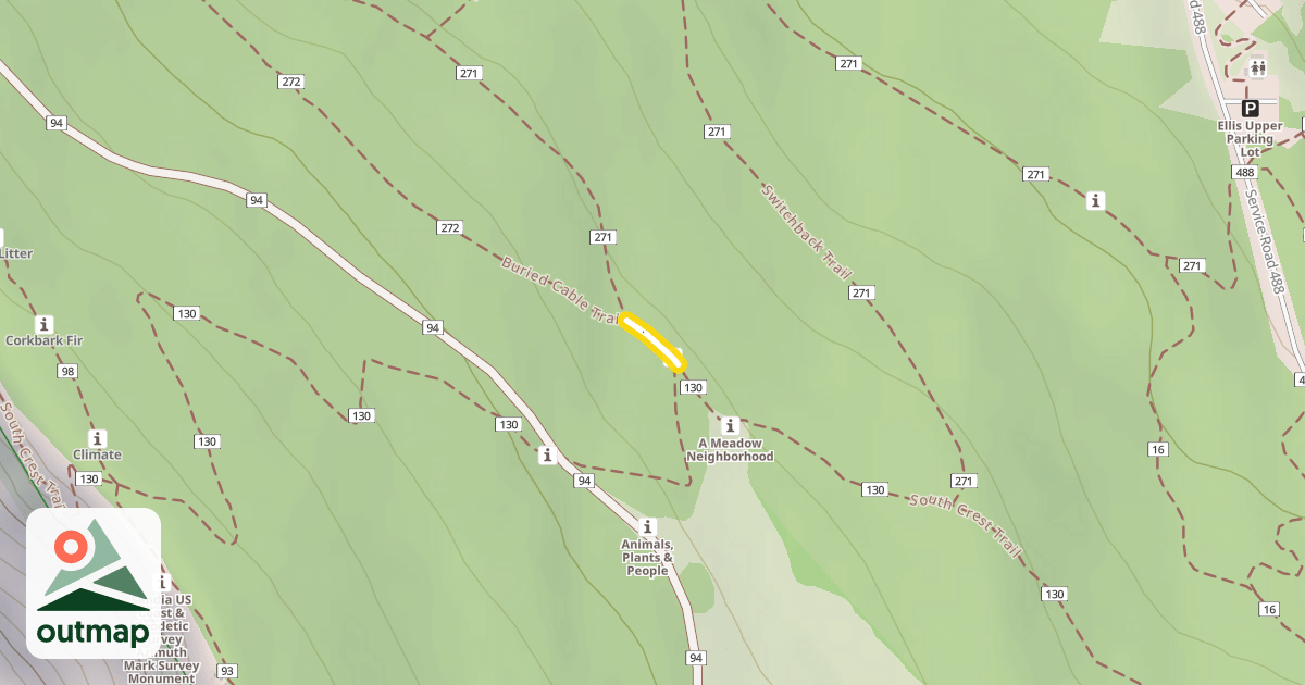 Map of Switchback Trail